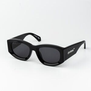 Off-White JOAN Men Sunglasses Black Grey Cat Eye OERI041 1007 NEW AUTHENTIC